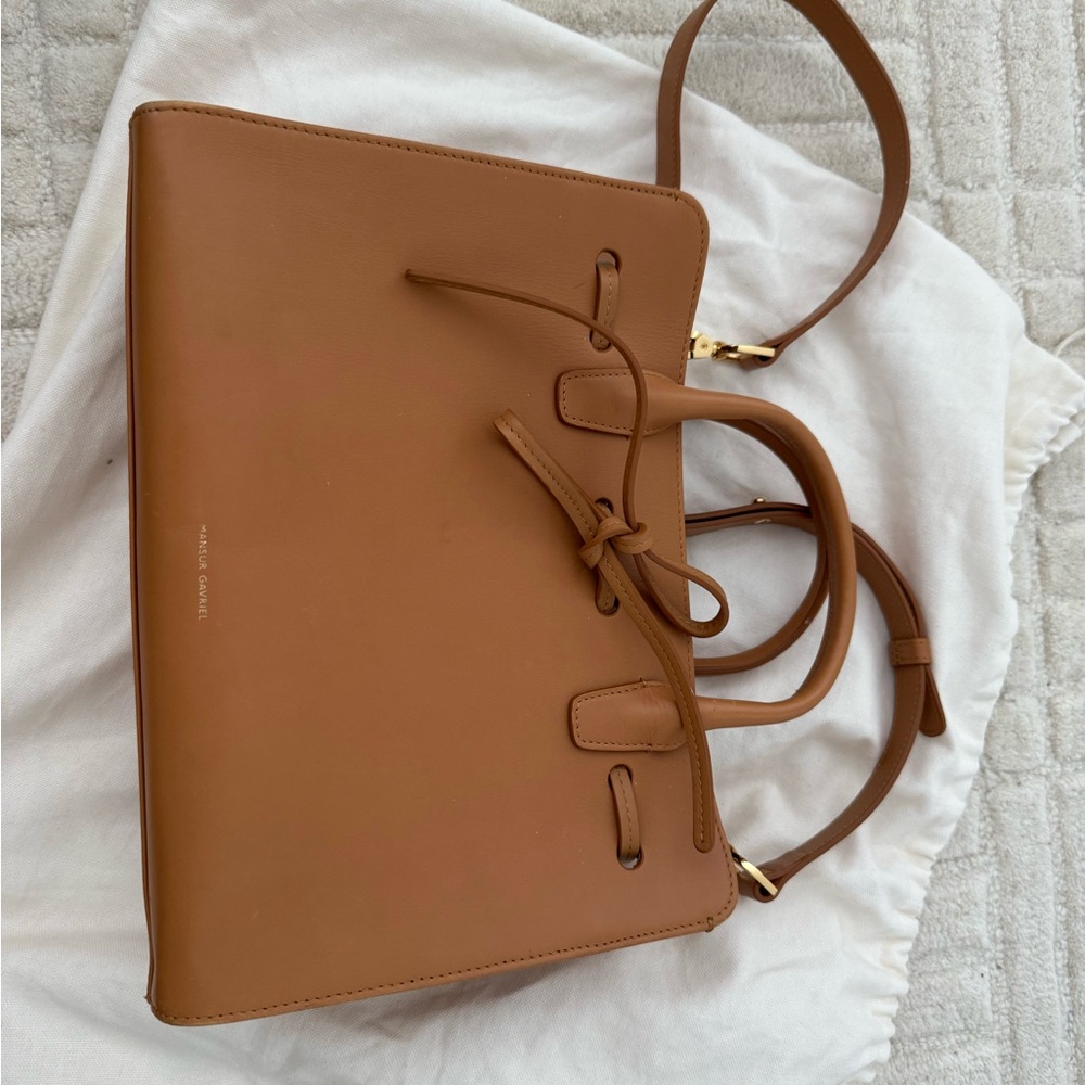 Mansur Gavriel Tan Leather Sun Tote Bag